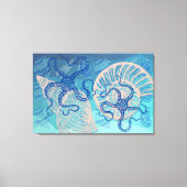 Impression sur toile Abstract Deep Blue Sea 36"x24 (Recto)