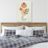 Impression sur toile Abstrait Botanique Minimalist (Insitu(Chambre))