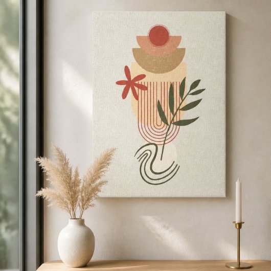 Impression sur toile Abstrait Botanique Minimalist