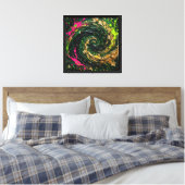 Impression sur toile abstraite avec éclaboussures (Insitu(Chambre))