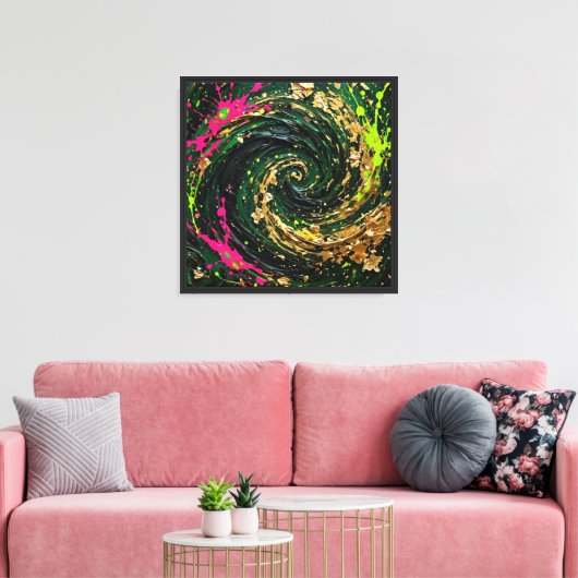 Impression sur toile abstraite avec éclaboussures (Insitu(Salon))