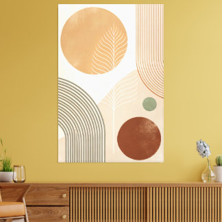 Impression sur toile abstraite boho 40" x 60" Art