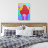 Impression sur toile abstraite de couleurs pastel (Insitu(Chambre))