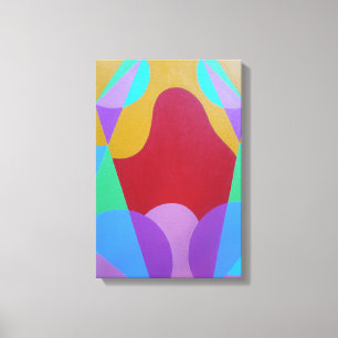 Impression sur toile abstraite de couleurs pastel