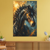 Impression sur toile abstraite de magnifique cheva (Insitu(Salon))