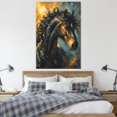 Impression sur toile abstraite de magnifique cheva (Insitu(Chambre))
