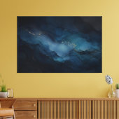 Impression sur toile abstraite Deep Tide Teal Gold (Insitu(Salon))