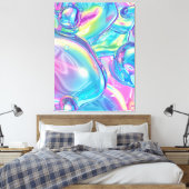 Impression sur toile abstraite en chrome liquide é (Insitu(Chambre))