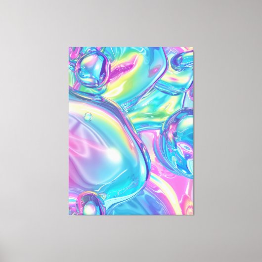 Impression sur toile abstraite en chrome liquide é (Recto)
