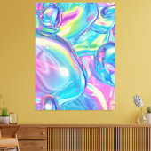 Impression sur toile abstraite en chrome liquide é (Insitu(Salon))