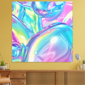Impression sur toile abstraite en chrome liquide é (Insitu(Salon))