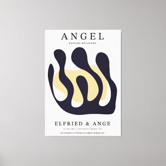 Impression sur toile abstraite en papier découpé M (Recto)