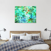 Impression sur toile abstraite paisible étirée,Rel (Insitu(Chambre))