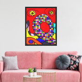 Impression sur toile abstraite rouge (Insitu(Salon))