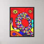 Impression sur toile abstraite rouge (Recto)