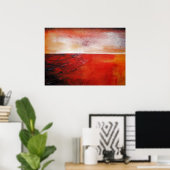 Impression sur toile abstraite rouge moderne créat (Bureau à domicile)