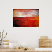 Impression sur toile abstraite rouge moderne créat (Cuisine)