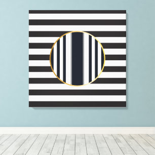Impression sur toile abstraite sophistiquée étirée