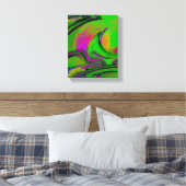 Impression sur toile abstraite verte  (Insitu(Chambre))