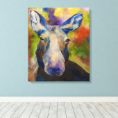 Impression sur toile Alaskan Mr. Moosey Moose (Insitu (Plancher de Bois))