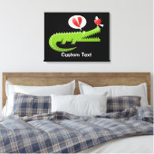 Impression sur toile Alligator amoureux (Insitu(Chambre))