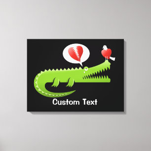 Impression sur toile Alligator amoureux