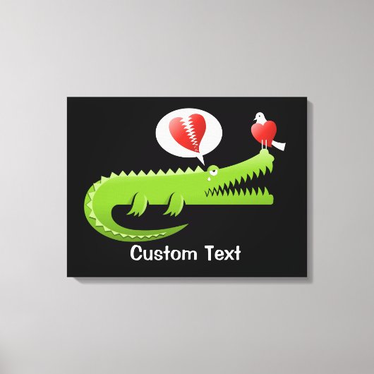 Impression sur toile Alligator amoureux (Recto)