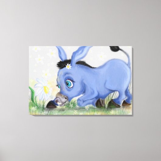 Impression sur toile Âne et Daisy (Recto)