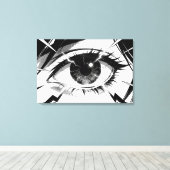 Impression sur toile Anime Eye Cracked Vision (Insitu (Plancher de Bois))