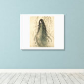 Impression sur toile Apparition de la femme esprit (Insitu (Plancher de Bois))