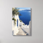 Impression sur toile Après-midi Escalier Bleu (Recto)