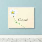 Impression sur toile aquarelle de fleur de camomil (Insitu (Plancher de Bois))