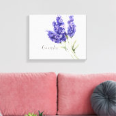 Impression sur toile aquarelle de fleurs de lavand (Insitu(Salon))