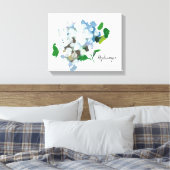 Impression sur toile aquarelle d'hortensia (Insitu(Chambre))