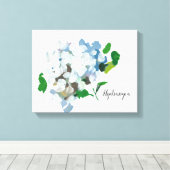 Impression sur toile aquarelle d'hortensia (Insitu (Plancher de Bois))