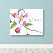 Impression sur toile aquarelle Fleur de pommier (Insitu (Plancher de Bois))