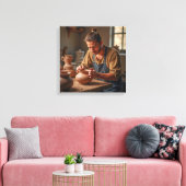 Impression sur toile (argile de potier) (Insitu(Salon))