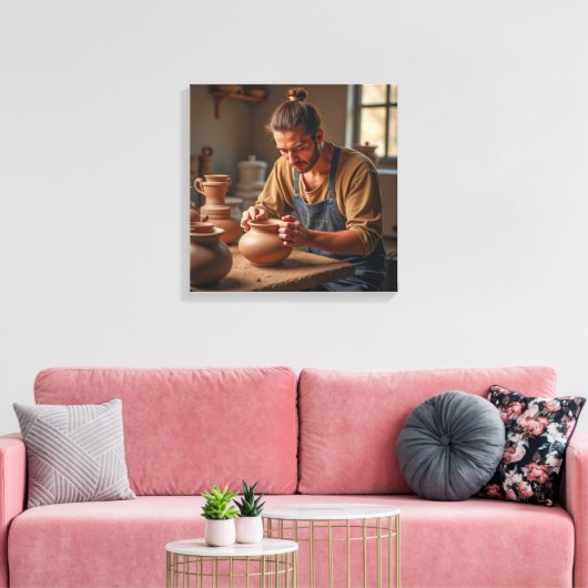 Impression sur toile (argile de potier) (Insitu(Salon))