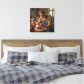 Impression sur toile (argile de potier) (Insitu(Chambre))