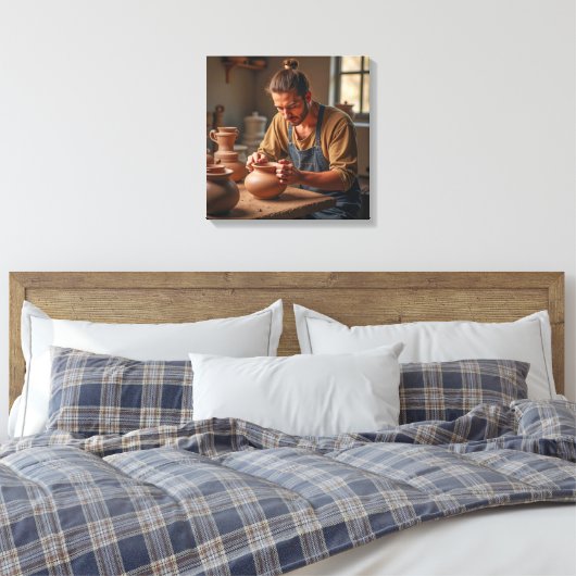 Impression sur toile (argile de potier) (Insitu(Chambre))