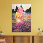 Impression sur toile avec arôme de lavande - Peint (Insitu(Salon))