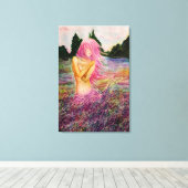 Impression sur toile avec arôme de lavande - Peint (Insitu (Plancher de Bois))