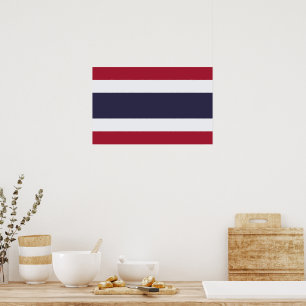 Impression sur toile avec le drapeau de la Thaïlan