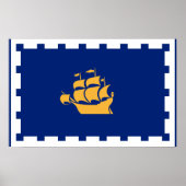 Impression sur toile avec le drapeau de la ville d (Devant)
