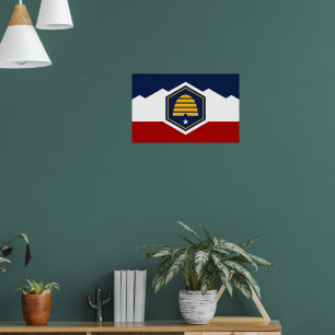 Impression sur toile avec le drapeau de l'Utah, Ét