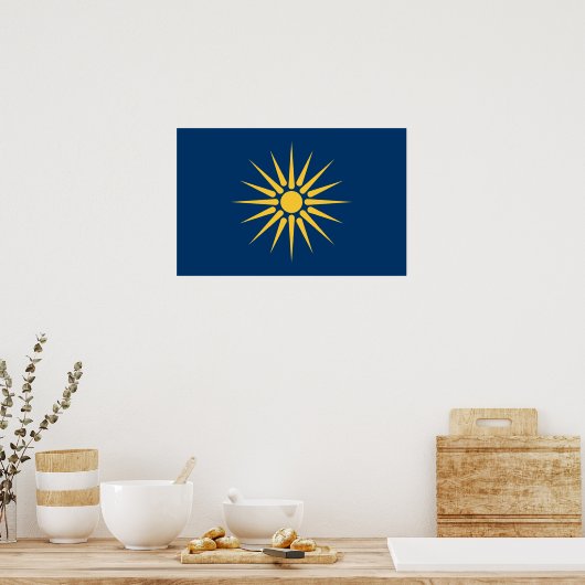 Impression sur toile avec le drapeau de Macédoine, (Cuisine)