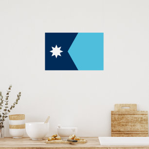 Impression sur toile avec le drapeau du Minnesota,