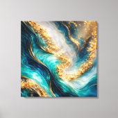 Impression sur toile avec tourbillons de marbre tu (Recto)