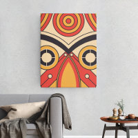Impression sur toile aztèque tribale plate