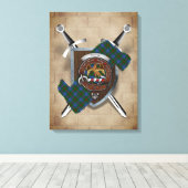 Impression sur toile Badge du clan Agnew Épées cro (Insitu (Plancher de Bois))